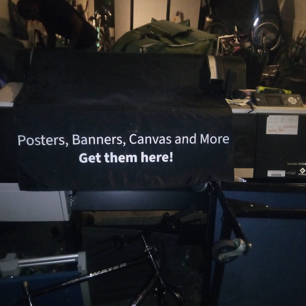 Black Poster Printing Machine Cover